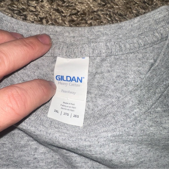 Gildan Heavy Cotton Gray T-Shirt - Picture 3 of 3